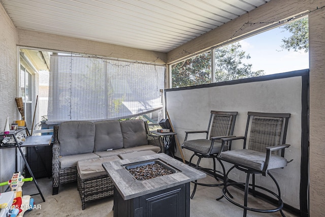 view of sunroom