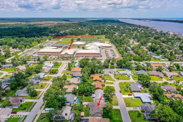 840 River Oak Dr W, Ormond Beach, FL 32174 - aerial view of residential area featuring a nearby body of water