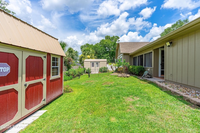 840 River Oak Dr W, Ormond Beach, FL 32174 - view of yard featuring a storage shed