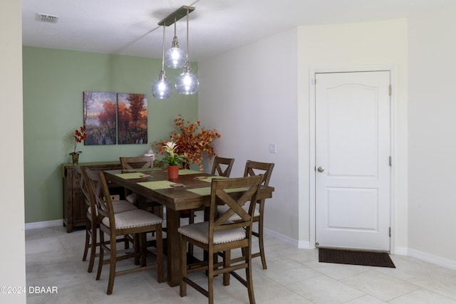 view of dining area