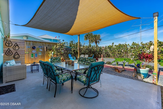 view of patio with an outdoor hangout area