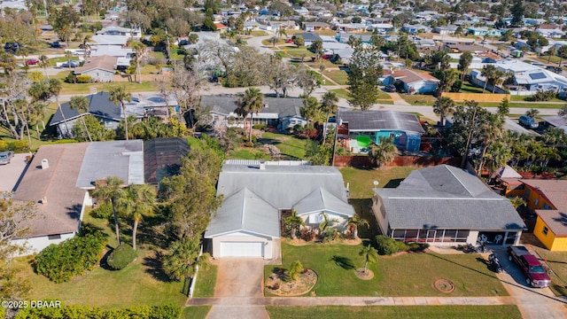 bird's eye view with a residential view