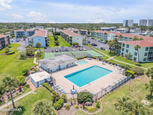 721 S Beach St Unit 215A, Daytona Beach, FL 32114 - aerial view of a pool