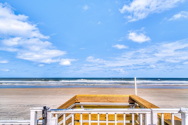 water view with a view of the beach