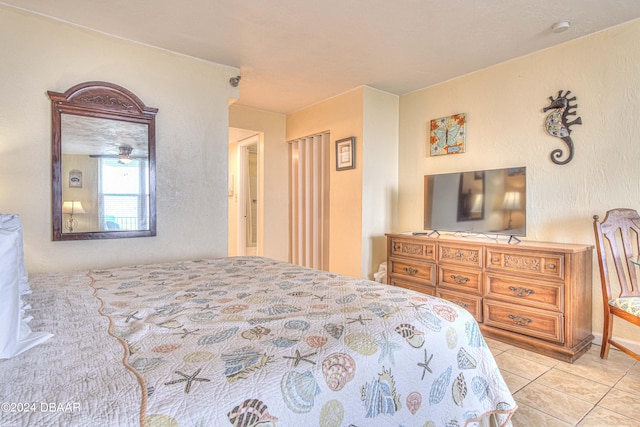 view of tiled bedroom