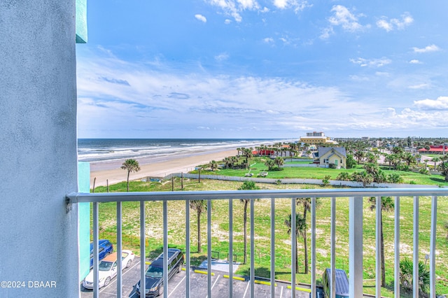 water view with a view of the beach