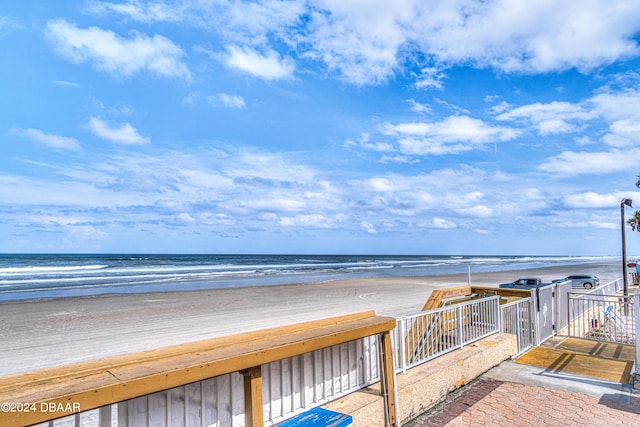 property view of water with a beach view