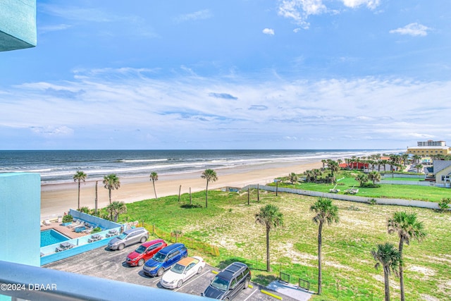 water view with a view of the beach