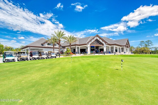 438 Harbour Town Ln, Ormond Beach, FL 32174 - view of property location featuring a nearby body of water, a heavily wooded area, and a local golf course