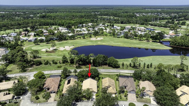 438 Harbour Town Ln, Ormond Beach, FL 32174 - aerial overview of property's location with a nearby body of water, nearby suburban area, and a golf club