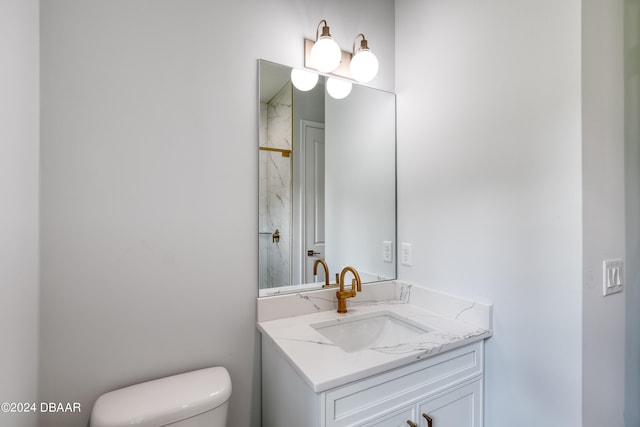 bathroom with toilet and vanity