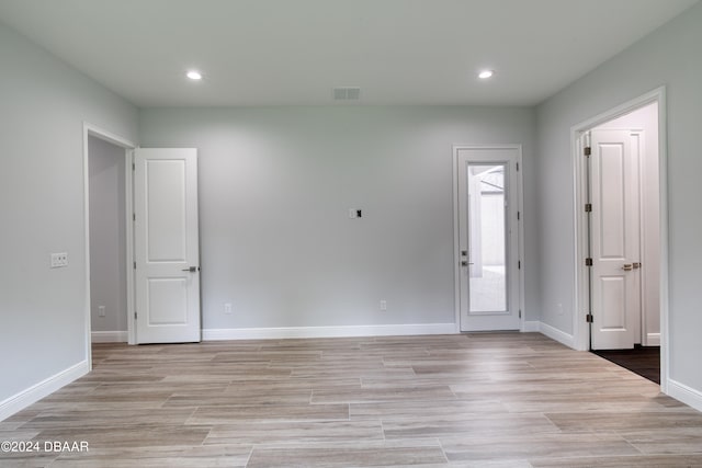 interior space featuring light wood-type flooring