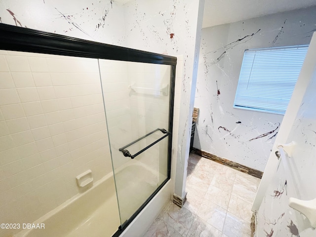 840 Center Ave Unit 840, Daytona Beach, FL 32117 - full bath with combined bath / shower with glass door and marble look tiles