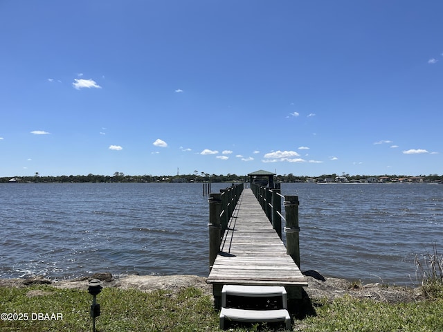 220 John Anderson Dr, Ormond Beach, FL 32176 - dock area featuring a water view