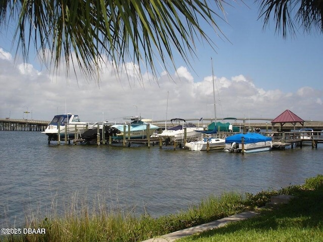 100 Silver Beach Ave Unit 308, Daytona Beach, FL 32118 - dock area featuring a water view
