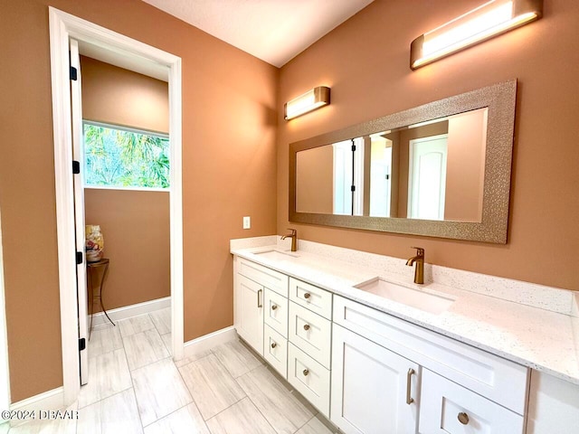 bathroom with vanity