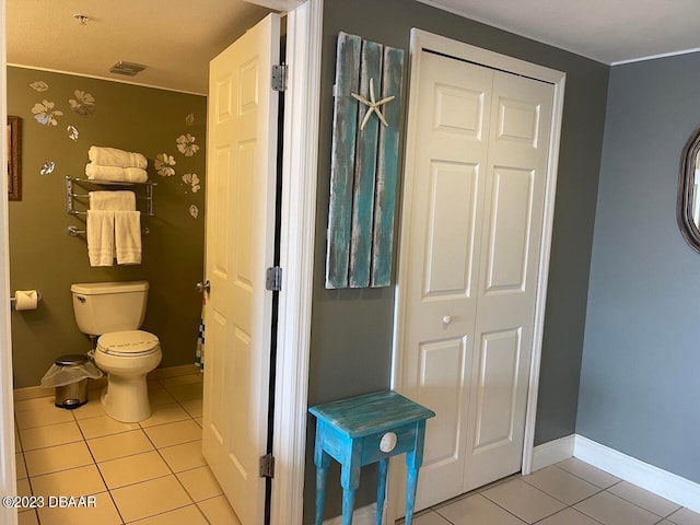 2700 N Atlantic Ave Unit 901, Daytona Beach, FL 32118 - bathroom with toilet and tile patterned floors