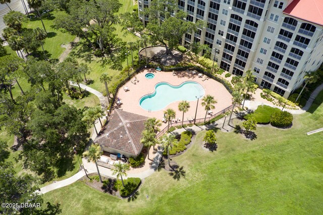 146 Palm Coast Resort Blvd Unit 501, Palm Coast, FL 32137 - bird's eye view of a pool area