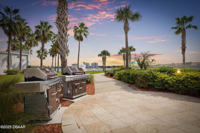 view of patio / terrace with a grill