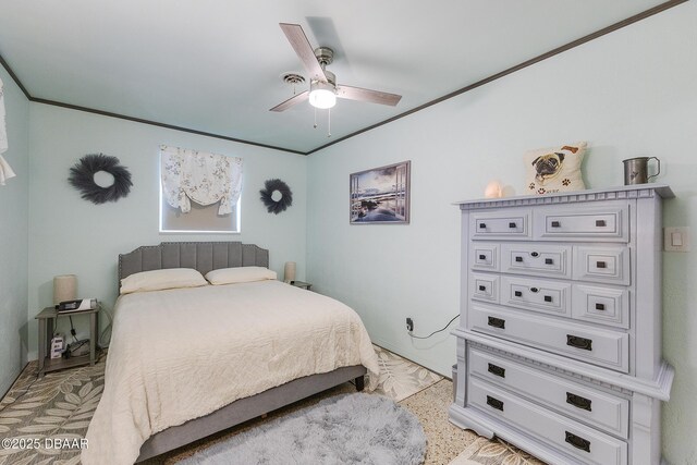 office area with crown molding and lofted ceiling