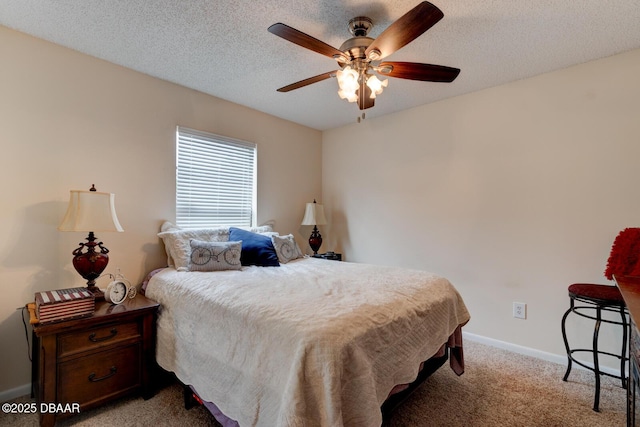 144 Herring Gull Ct, Daytona Beach, FL 32119 - bedroom with light colored carpet, baseboards, and a ceiling fan