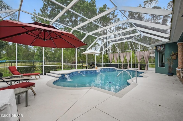 109 Edward Dr, Palm Coast, FL 32164 - view of pool featuring a patio area and glass enclosure
