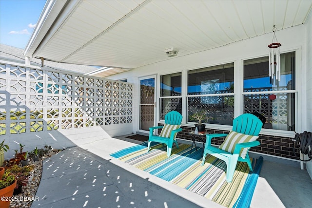 view of patio with covered porch