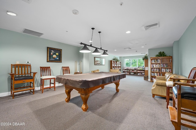 2 Oceans W Blvd Unit 707, Daytona Beach, FL 32118 - rec room with carpet floors, billiards, recessed lighting, and baseboards