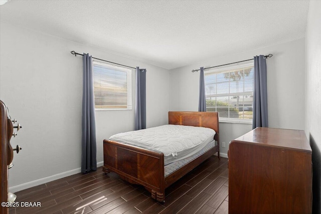 bedroom featuring a textured ceiling