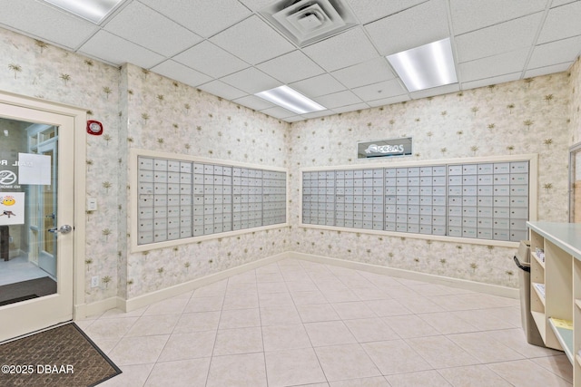 surrounding community with visible vents and mail area