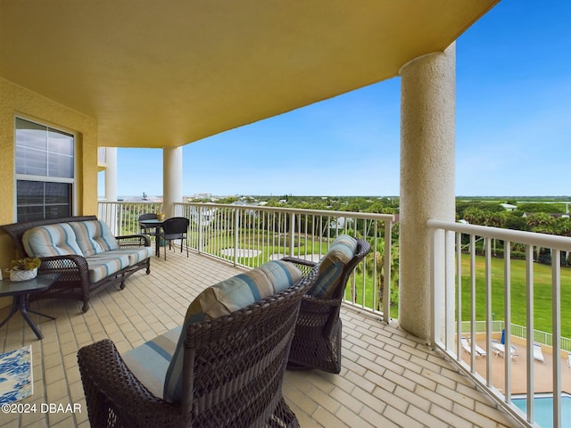 balcony with outdoor lounge area