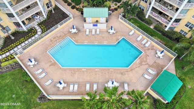 view of pool featuring a patio area