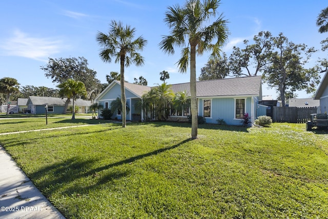 ranch-style house with a front yard