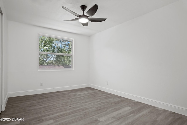 1324 Powers Ave, Holly Hill, FL 32117 - unfurnished room with wood finished floors and ceiling fan