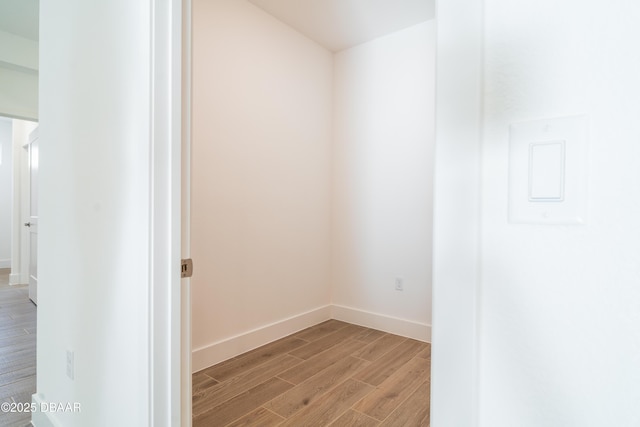 unfurnished room featuring light hardwood / wood-style flooring