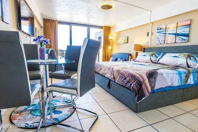 bedroom with tile patterned flooring
