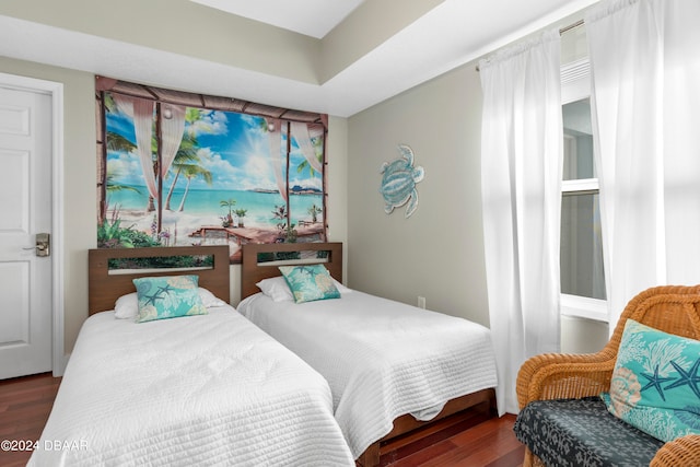 bedroom featuring hardwood / wood-style flooring