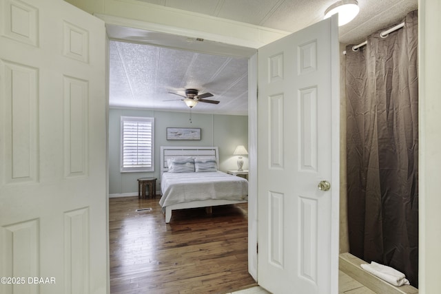 1420 Carol Lee St, Daytona Beach, FL 32117 - bedroom with wood finished floors and a ceiling fan