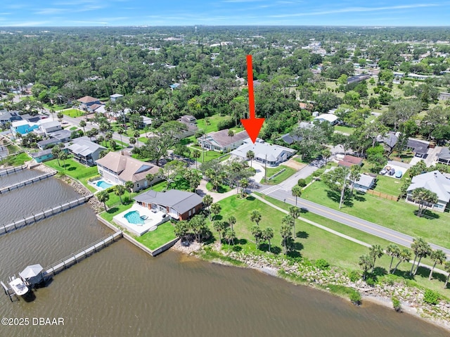 1650 Riverside Dr, Holly Hill, FL 32117 - aerial view of property and surrounding area featuring a nearby body of water and nearby suburban area