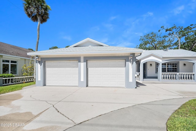 1650 Riverside Dr, Holly Hill, FL 32117 - ranch-style home with concrete driveway, stucco siding, and a garage