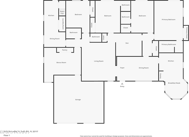 1650 Riverside Dr, Holly Hill, FL 32117 - view of floor plan / room layout