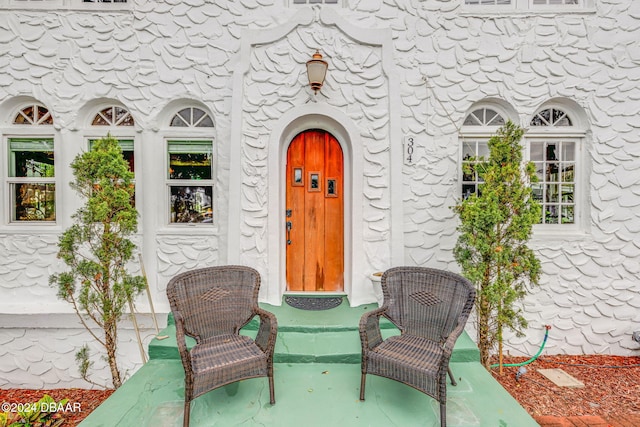 view of doorway to property