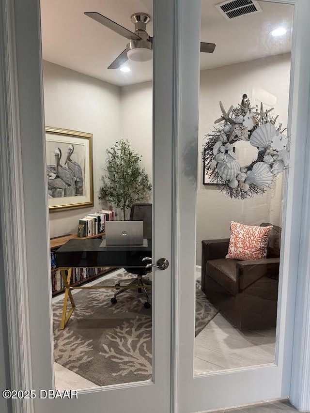 168 Ocean Hammock Loop, Daytona Beach, FL 32124 - office featuring a ceiling fan