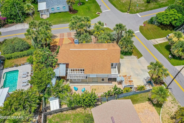 4026 Cardinal Blvd, Wilbur-By-The-Sea, FL 32127 - aerial view of property and surrounding area featuring a pool area