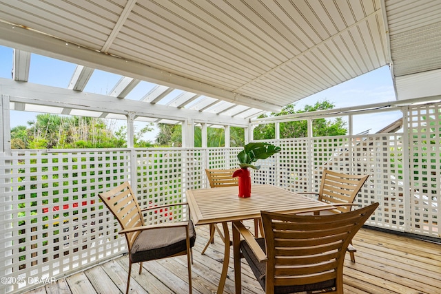 4026 Cardinal Blvd, Wilbur-By-The-Sea, FL 32127 - wooden deck featuring outdoor dining space