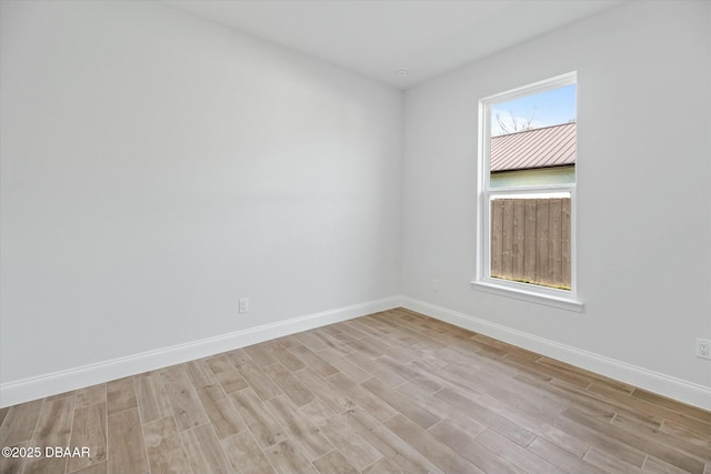 empty room featuring light hardwood / wood-style flooring