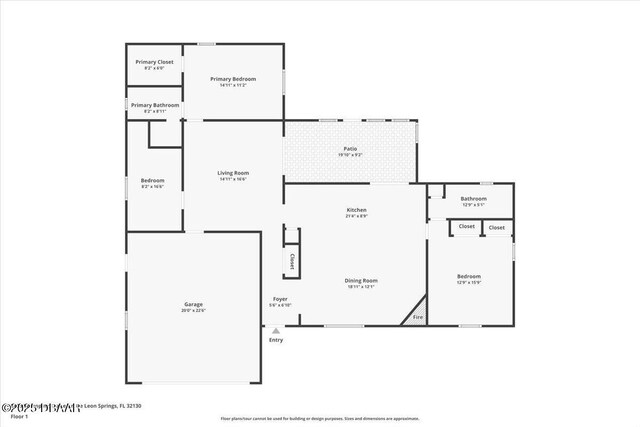 2455 Whooping Crane Dr, Deleon Springs, FL 32130 - view of home floor plan