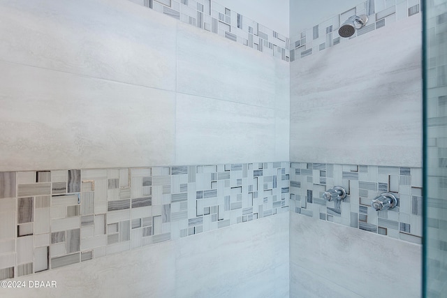 interior space with a shower