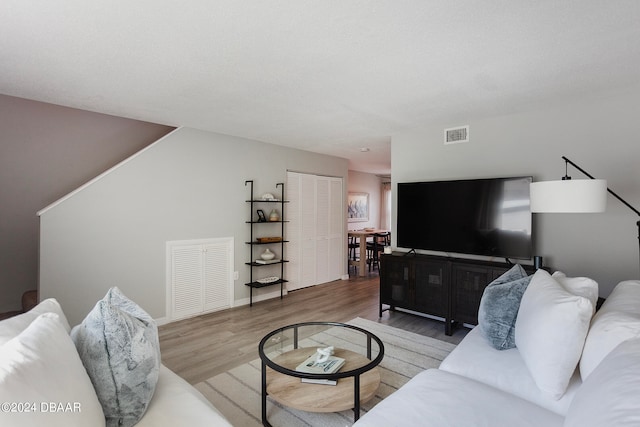 living room featuring hardwood / wood-style flooring