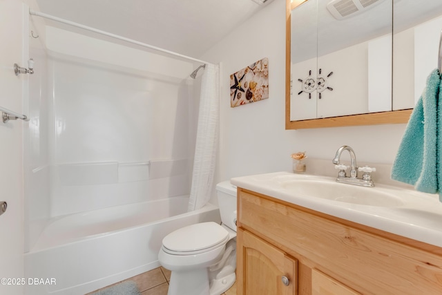 4590 S Atlantic Ave Unit 244A, Ponce Inlet, FL 32127 - bathroom with shower / bath combo with shower curtain, tile patterned flooring, and vanity